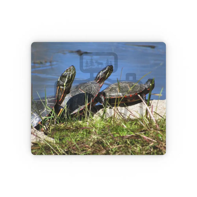 ’Basking Painted Turtles’ Rectangular Mouse Pad 9.3″ X 7.8’’ / Rectangle Home Decor