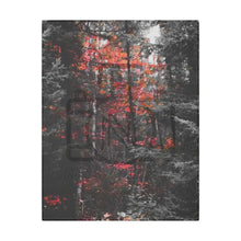 ’Red Maple In The Pines’ On Matte Canvas Stretched 0.75’’ 11″ X 14″ (Vertical) /