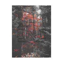 ’Red Maple In The Pines’ On Matte Canvas Stretched 0.75’’ 18″ X 24″ (Vertical) /