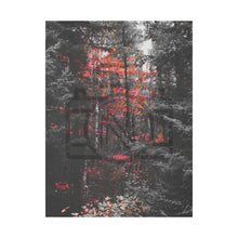 ’Red Maple In The Pines’ On Matte Canvas Stretched 0.75’’ 30’’ X 40’’ (Vertical) /