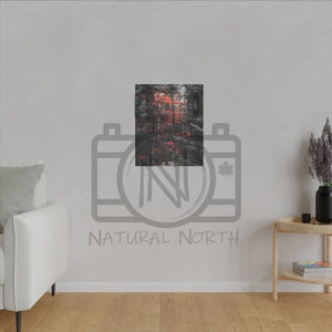 ’Red Maple In The Pines’ On Matte Canvas Stretched 0.75’’