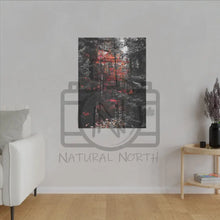 ’Red Maple In The Pines’ On Matte Canvas Stretched 0.75’’