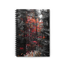 ’Red Maple In The Pines’ Spiral Notebook - Ruled Line One Size Paper Products