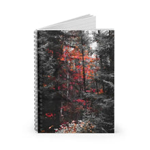 ’Red Maple In The Pines’ Spiral Notebook - Ruled Line Paper Products