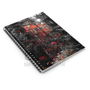 ’Red Maple In The Pines’ Spiral Notebook - Ruled Line Paper Products